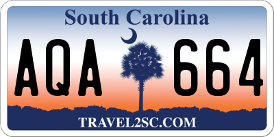 SC license plate AQA664