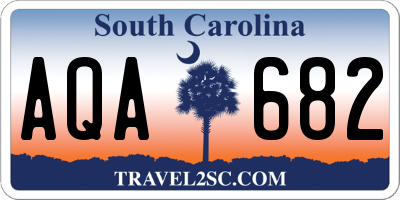 SC license plate AQA682