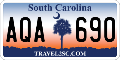 SC license plate AQA690