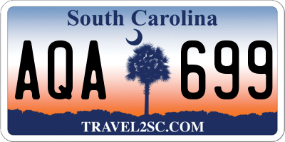 SC license plate AQA699