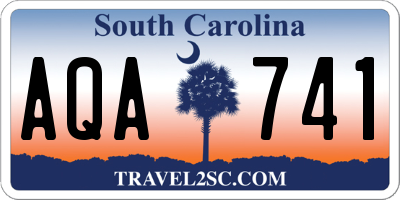 SC license plate AQA741