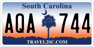 SC license plate AQA744