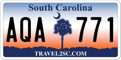 SC license plate AQA771