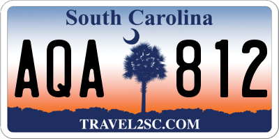 SC license plate AQA812