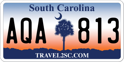 SC license plate AQA813