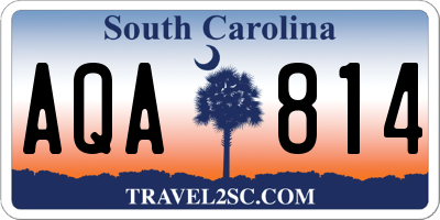 SC license plate AQA814