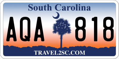 SC license plate AQA818