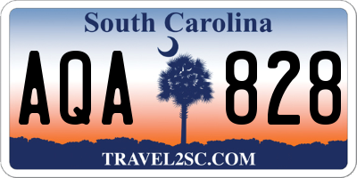 SC license plate AQA828