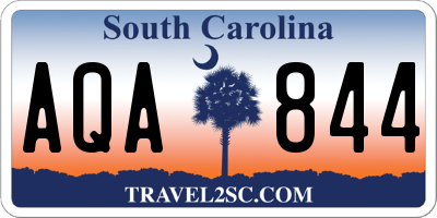 SC license plate AQA844