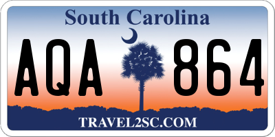 SC license plate AQA864