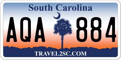 SC license plate AQA884