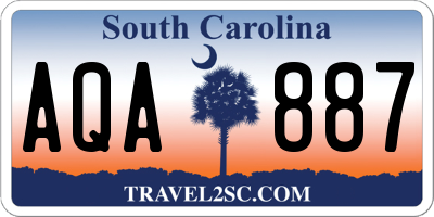 SC license plate AQA887