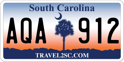 SC license plate AQA912