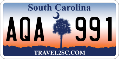 SC license plate AQA991
