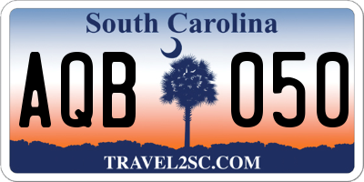 SC license plate AQB050