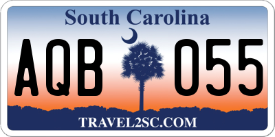 SC license plate AQB055