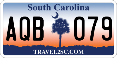 SC license plate AQB079