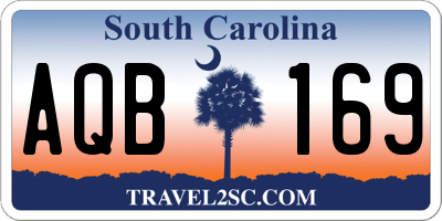 SC license plate AQB169