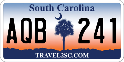 SC license plate AQB241