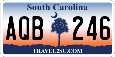 SC license plate AQB246