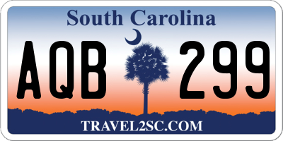 SC license plate AQB299