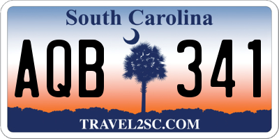 SC license plate AQB341