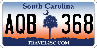 SC license plate AQB368