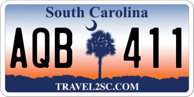 SC license plate AQB411