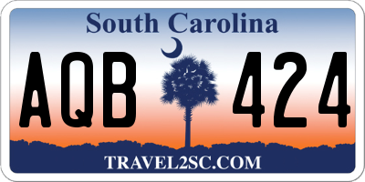 SC license plate AQB424