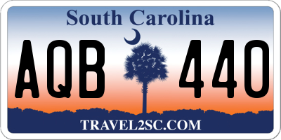 SC license plate AQB440