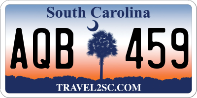 SC license plate AQB459