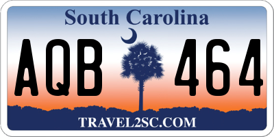 SC license plate AQB464