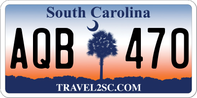 SC license plate AQB470