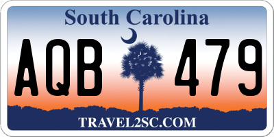 SC license plate AQB479