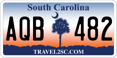 SC license plate AQB482