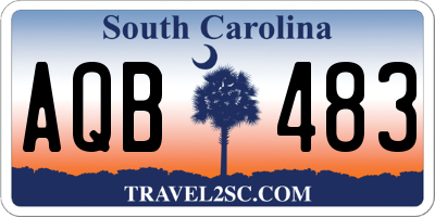 SC license plate AQB483