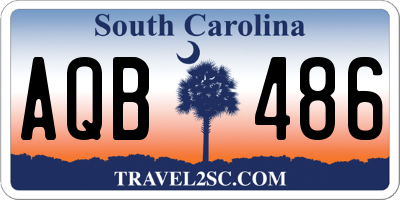 SC license plate AQB486