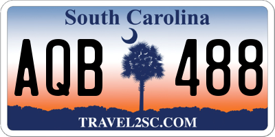 SC license plate AQB488