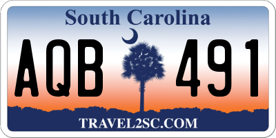SC license plate AQB491