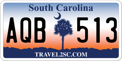 SC license plate AQB513