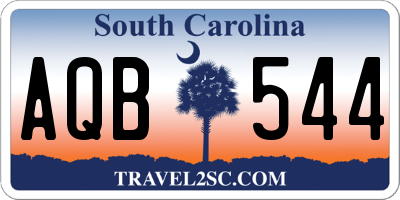 SC license plate AQB544