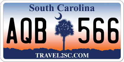 SC license plate AQB566