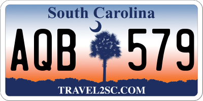 SC license plate AQB579