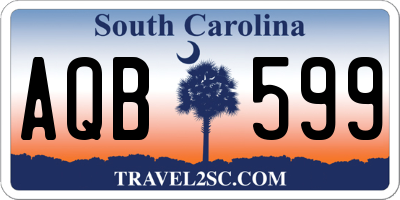 SC license plate AQB599