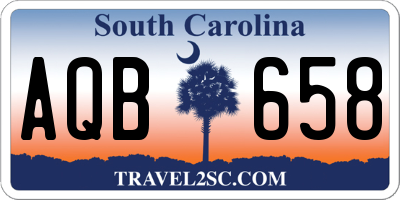 SC license plate AQB658