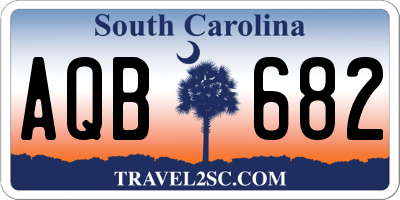 SC license plate AQB682