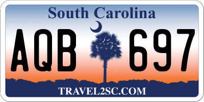SC license plate AQB697