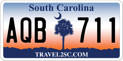 SC license plate AQB711