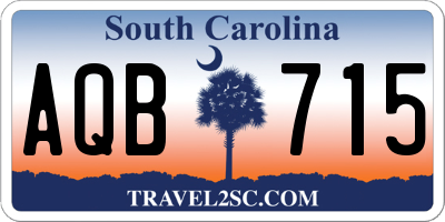 SC license plate AQB715