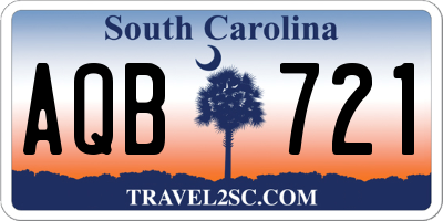 SC license plate AQB721